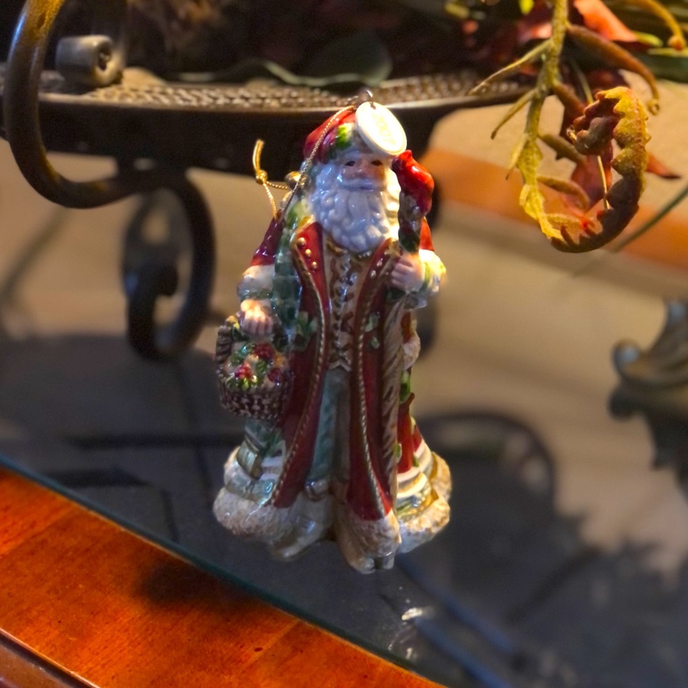 🎄Fitz and Floyd dated Santa Ornament 2007